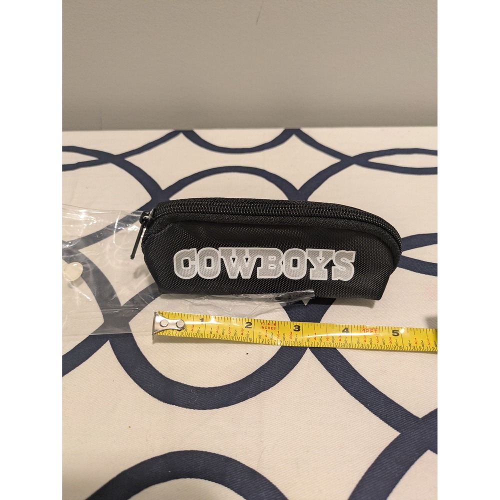 Dallas Cowboys Zippered Utility Pouch Black Star Logo Keychain Clip Bag